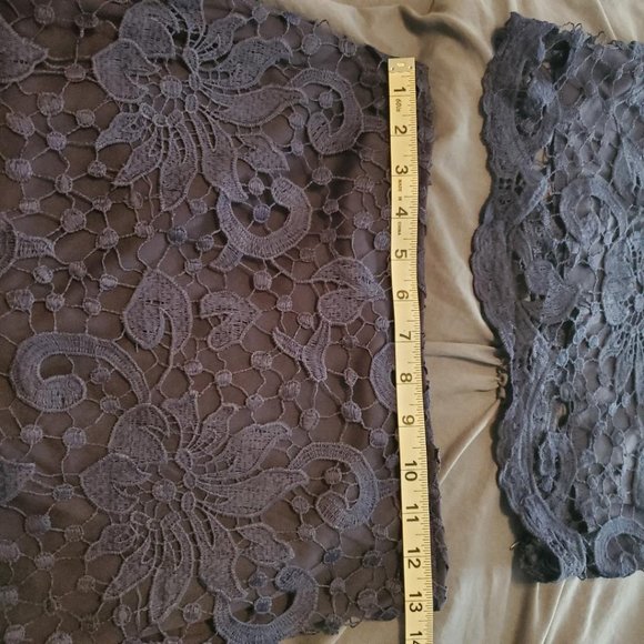 AX Paris Women's short sleeve crochet 2 piece navy dress - Picture 6 of 10